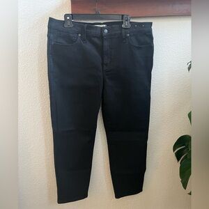 NWOT Madewell Stovepipe Jeans, Washed Black, Size 33 Petite